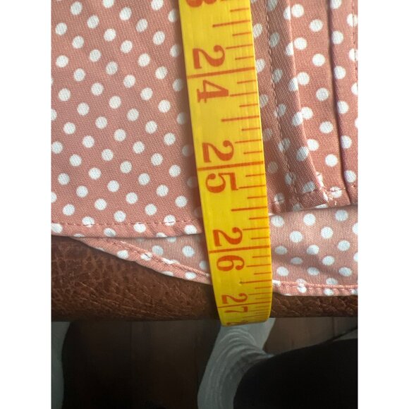 Rachel Zoe Womens Polka‎ Dot Long Sleeve Blouse Size S Mauve - Picture 4 of 6